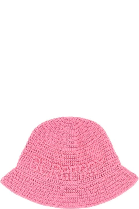 Fashion for Men Burberry Pink Crochet Bucket Hat