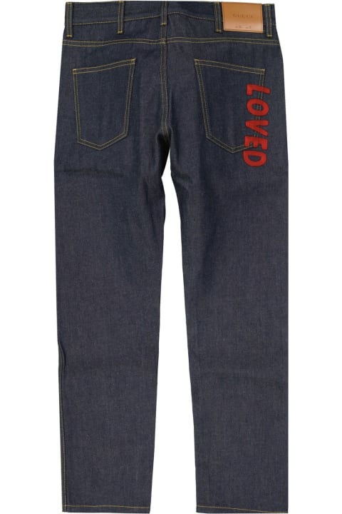 Jeans for Men Gucci Cotton Loved Jeans