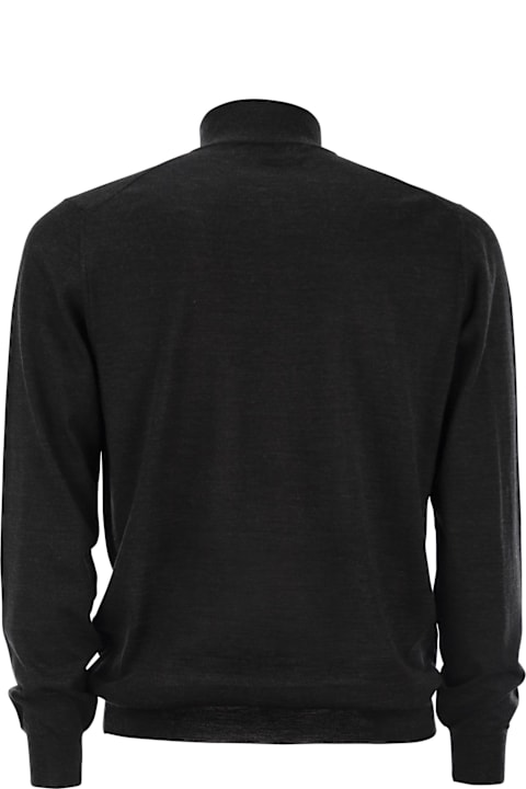 Homeware Fedeli Favonio - Virgin Wool Sweater With Full Zipper