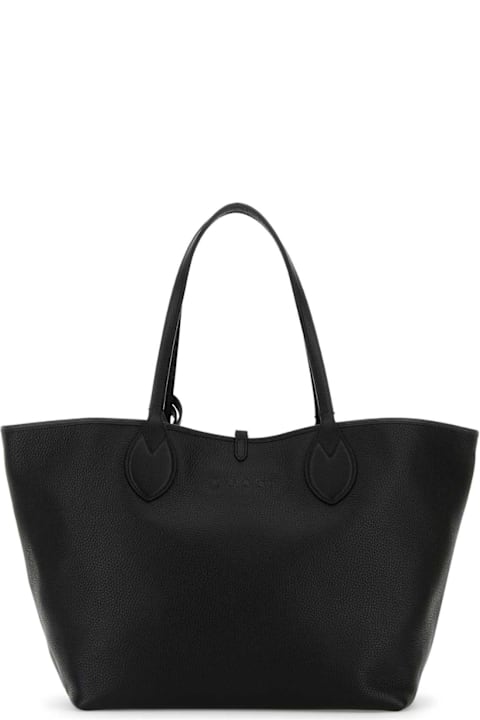 Gucci Black Leather Reversible Shopping Bag