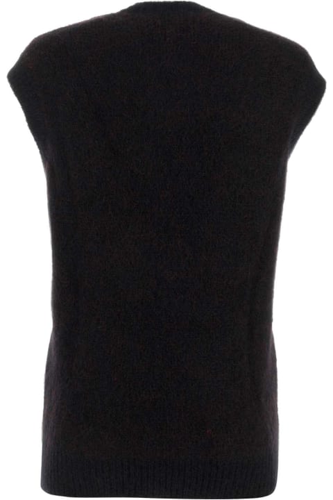 Fashion for Women Alessandra Rich Black Stretch Mohair Blend Sweater