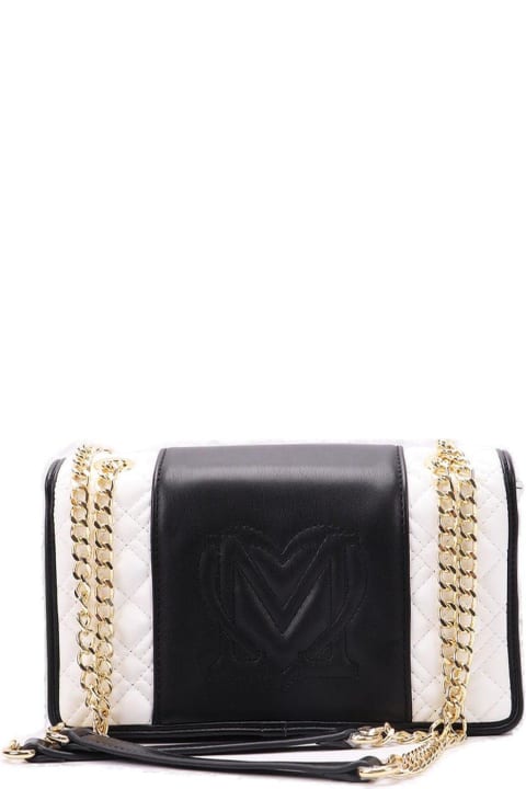 Moschino Shoulder Bags for Women Moschino Logo-lettering Chain-linked Crossbody Bag
