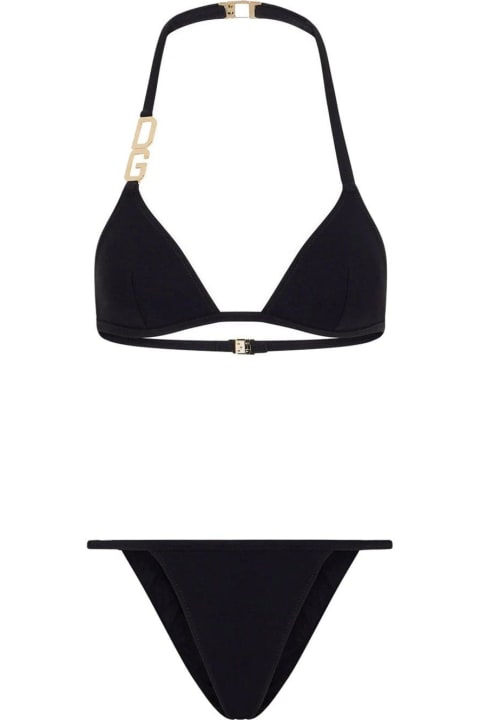 Swimwear for Women Dolce & Gabbana Dg Plaque Triangle Bikini Set