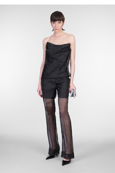 Del Core Clothing for Women Del Core Topwear In Black Silk