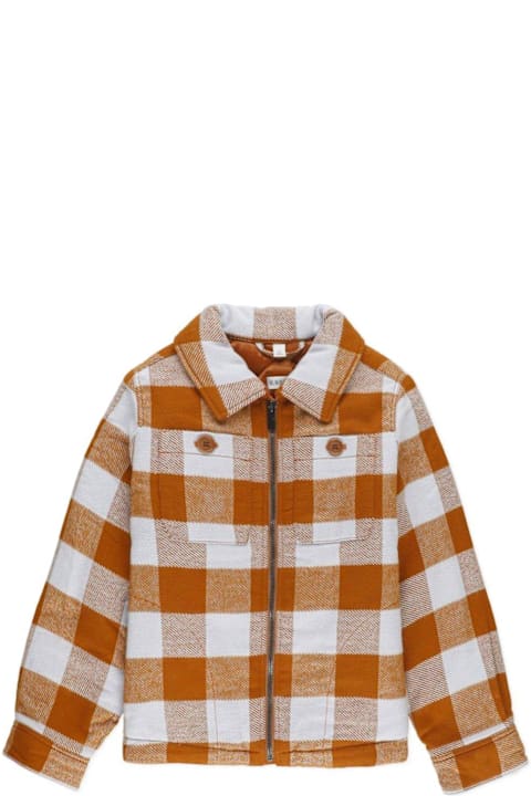 Sale for Boys Burberry Check-printed Zipped Jacket