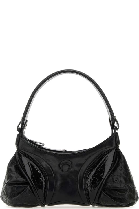 Bags for Women Marine Serre Black Leather Stardust Handbag
