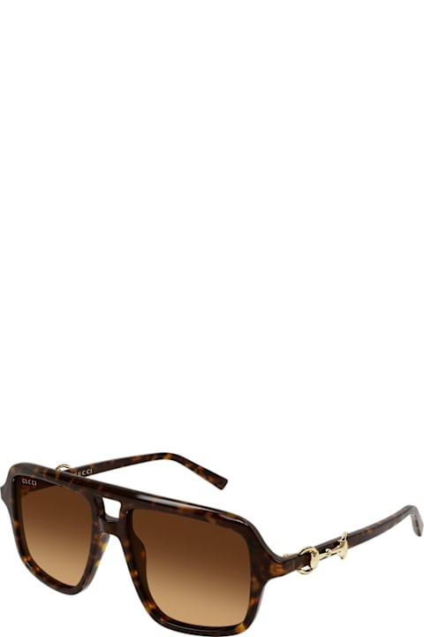 Gucci Eyewear Gucci Gg2052s Linea Sign 002 Havana Brown Sunglasses