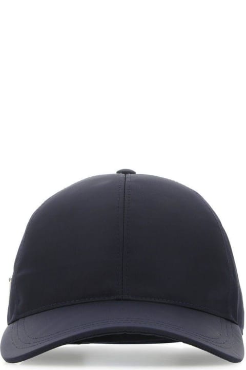 Prada قبعات لـ القسم الرجالي Prada Dark Blue Re-nylon Baseball Cap