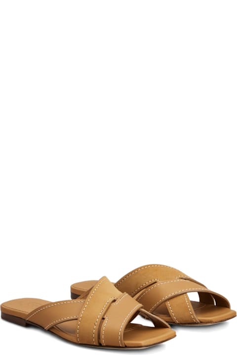 Tod's Leather Flat Sandals