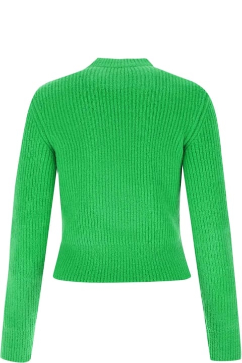 Fashion for Women T by Alexander Wang Green Stretch Wool Blend Sweater