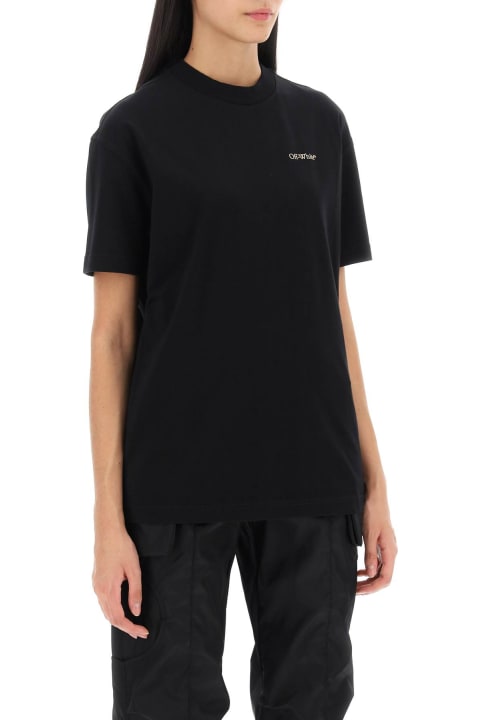 Off-White Topwear for Women Off-White Embroidered Diag Tab Casual T-shirt