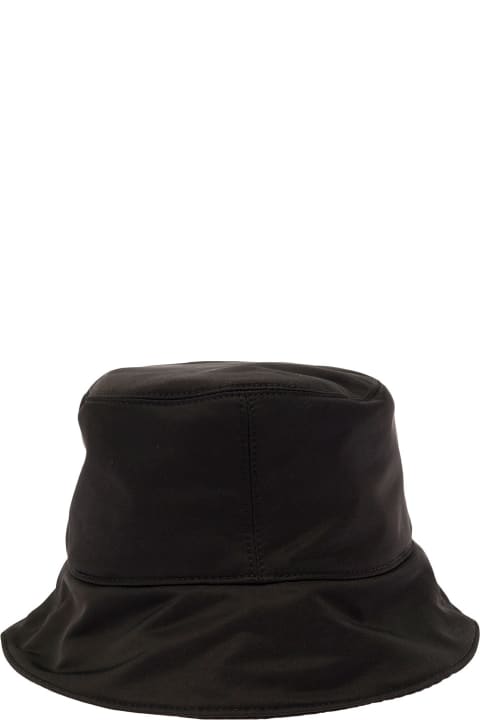 Bookish Nyl Bucket Hat Black White