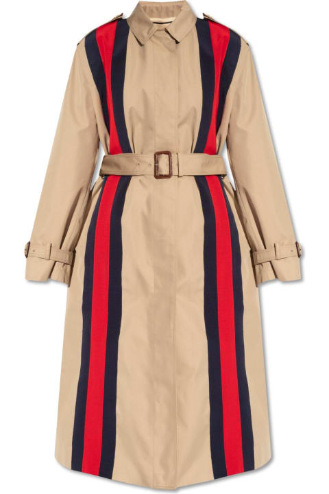 Gucci Coats & Jackets for Women Gucci Gucci Coat With Web Stripe