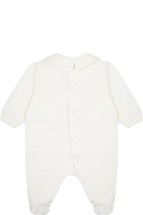 Sale for Baby Boys Moschino White Babygrow For Baby Kids With Teddy Bear