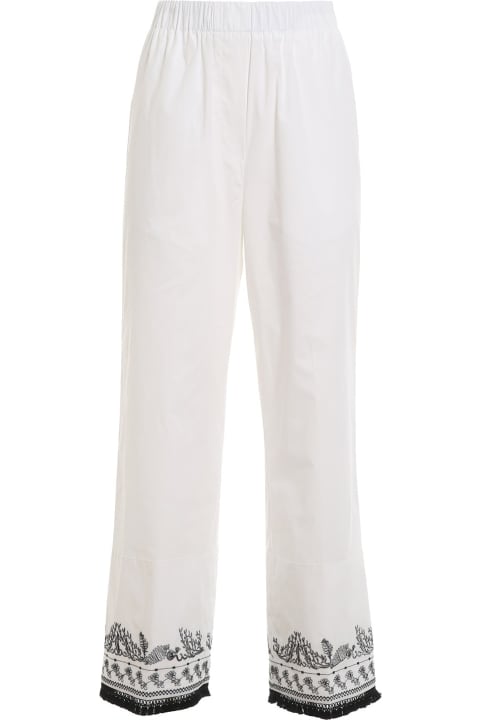 Pantalone Bianco Con Ricamo 1624311441