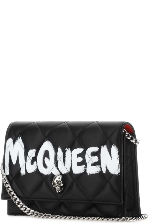 Fashion for Women Alexander McQueen Black Leather Small Skull Clutch