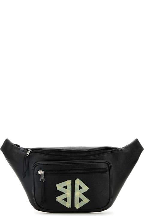 Bags for Men Balenciaga Black Leather Explorer Belt Bag