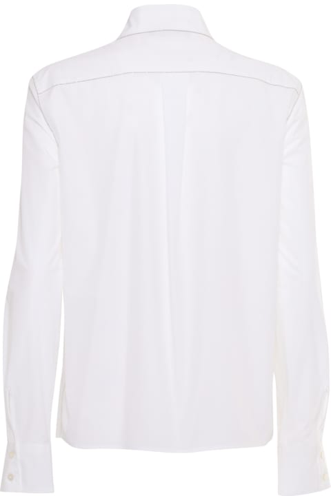 Homeware Fabiana Filippi Poplin Basic Shirt With Filo Diamante