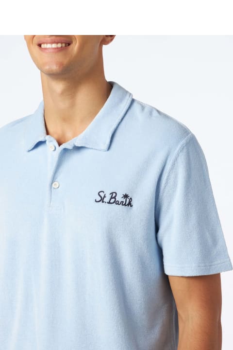 Homeware MC2 Saint Barth Man Light Blue Terry Polo
