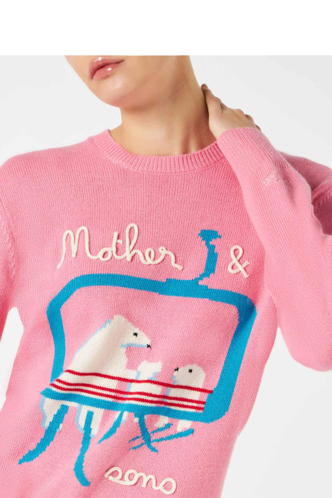 Homeware MC2 Saint Barth Woman Sweater With Bears Embroidery