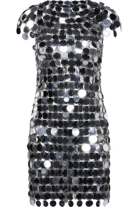 Paco Rabanne Dresses for Women Paco Rabanne Black Maxi Sequins Mini Dress