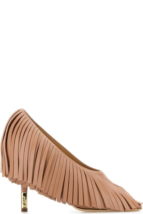 Chloé for Women Chloé Antiqued Pink Leather Mona Pumps