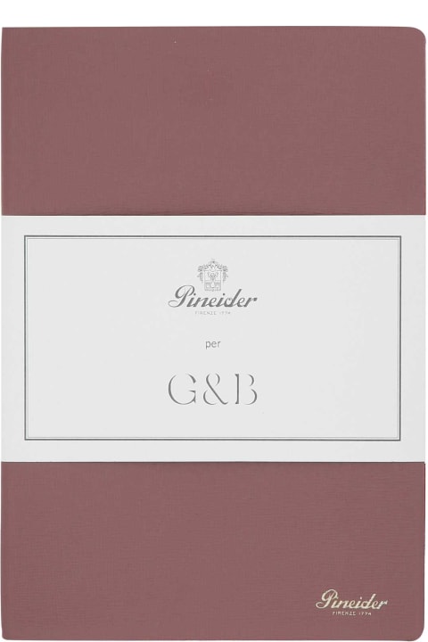 Pineider for Men Pineider Antiqued Pink Leather Milano Notebook