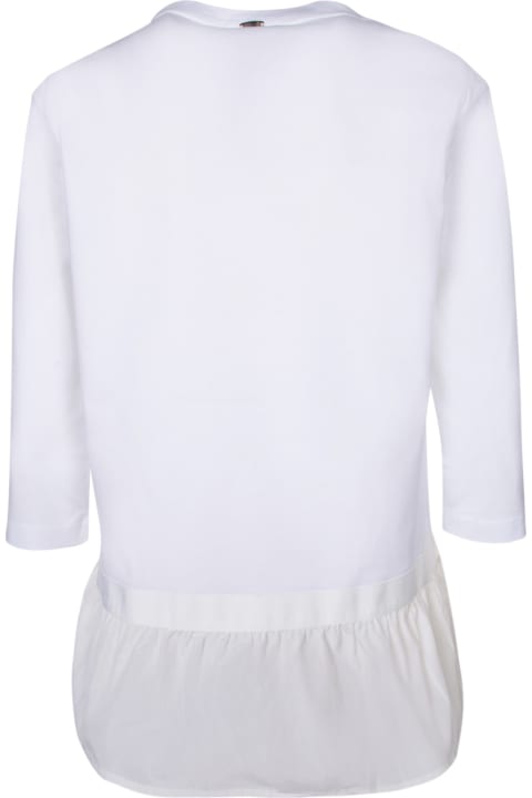 Herno Women Herno Contrasting Details White T-shirt