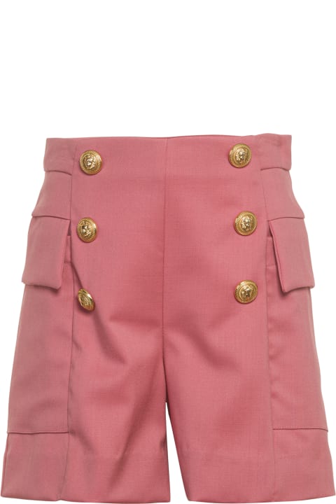 Balmain for Girls Balmain Pink Shorts