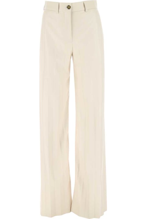 MSGM for Women MSGM Ivory Synthetic Leather Pant