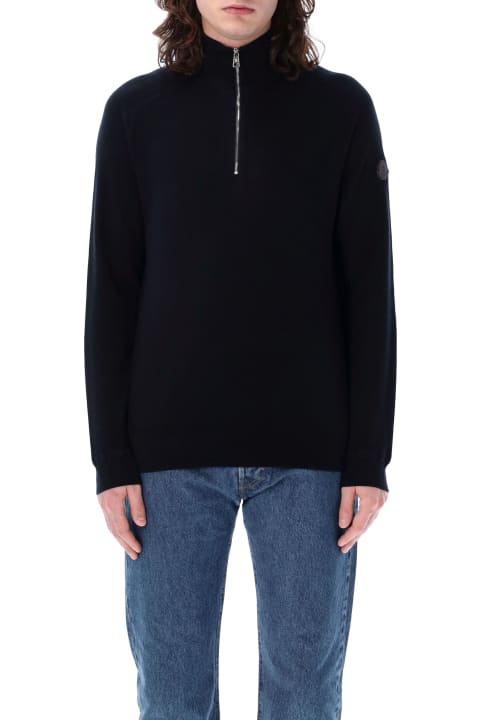 Sweaters for Men Moncler Half Zipped Collar Jumper