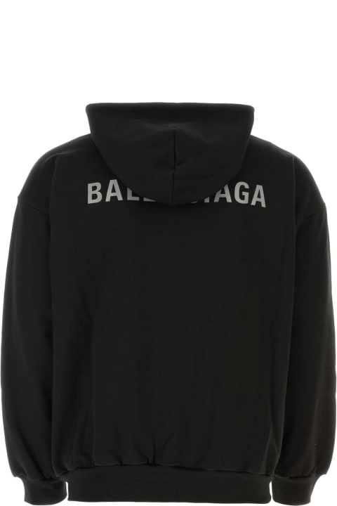 Balenciaga Clothing for Men Balenciaga Black Cotton Oversize Sweatshirt