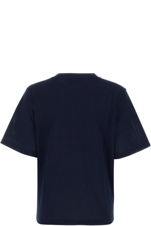 ウィメンズ A.P.C.のトップス A.P.C. Navy Blue Piquet T-shirt