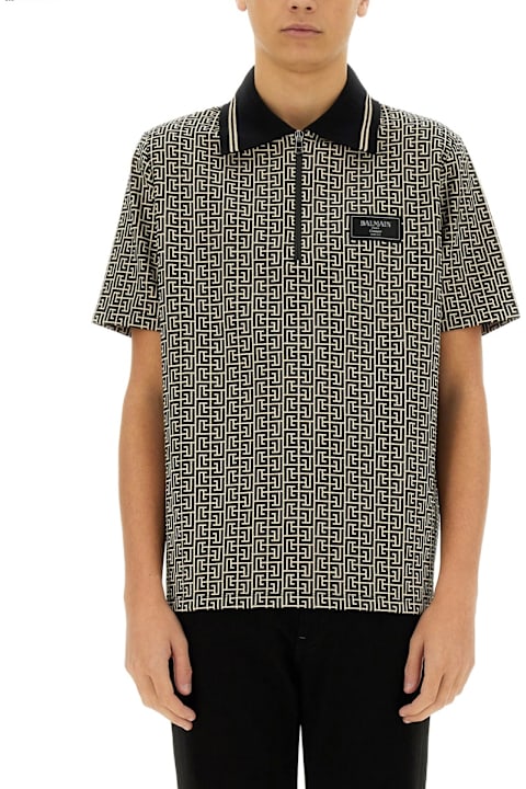 Homeware Balmain Polo Shirt With Monogram