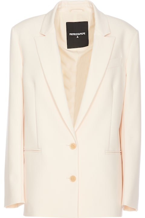 Patrizia Pepe for Women Patrizia Pepe Twill Blazer Over 2 Buttons