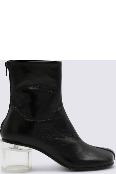 MM6 Maison Margiela Black Leather Boots
