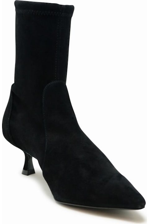 Homeware Stuart Weitzman Stuart Weitzman Black Suede Naomi 50 Bootie