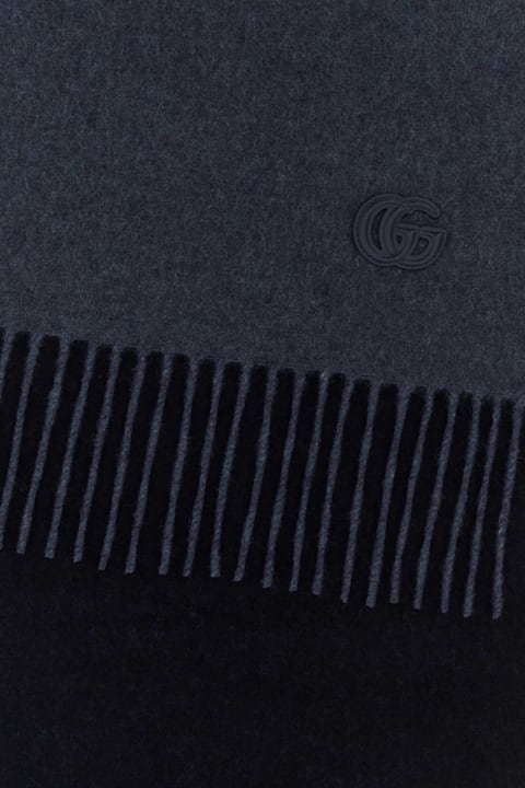 Homeware Gucci Navy Blue Cashmere Scarf