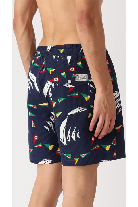 メンズ Polo Ralph Laurenの水着 Polo Ralph Lauren Traveler Short Seers Swim Shorts
