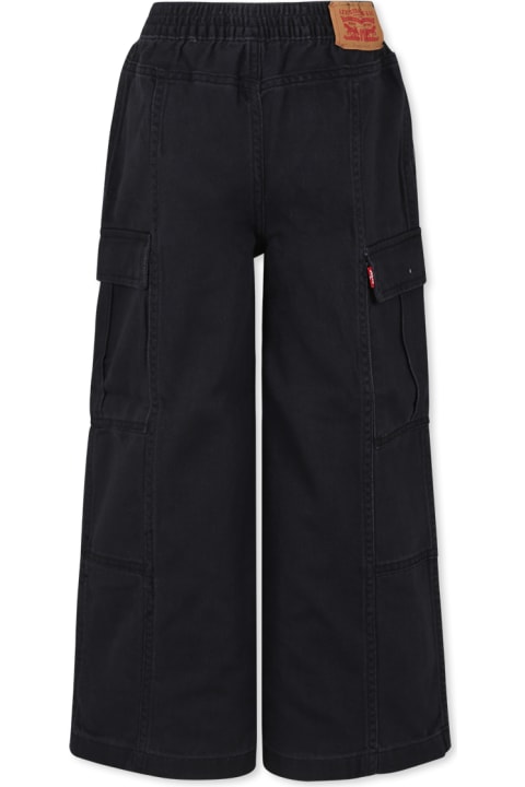 Homeware Levi's "wide Leg" Black Jeans For Girl With Logo Patch