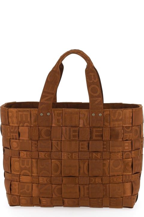 Woven Bag With All-over Logo