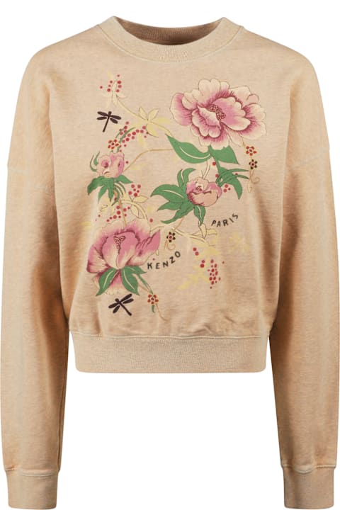 Kenzo Fleeces & Tracksuits for Women Kenzo Peonies Short Sweatshirt