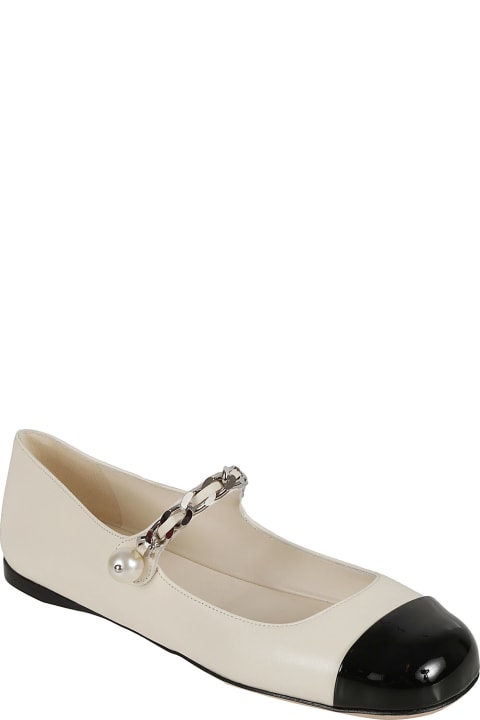 Flat Shoes for Women Miu Miu Ankle Strap Ballerinas