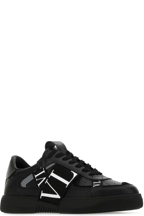 Shoes Sale for Men Valentino Garavani Black Leather Vl7n Sneakers