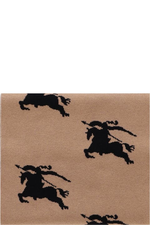 Scarves for Men Burberry Scarf With Ekd Motif In Cashmere