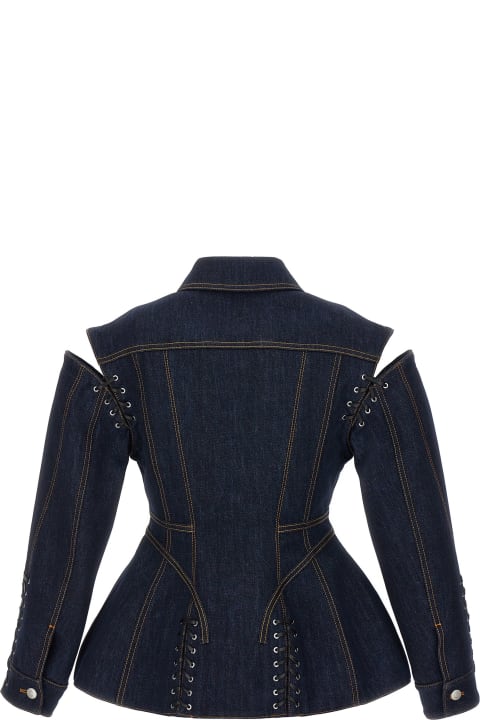 Alexander McQueen Coats & Jackets for Women Alexander McQueen 'cut-out' Denim Jacket