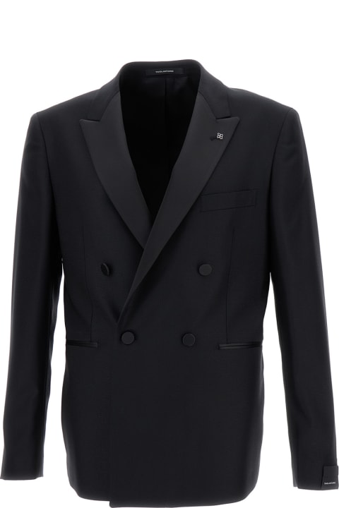 Tagliatore Coats & Jackets for Women Tagliatore Black Dion Double-breasted Blazer In Wool Man
