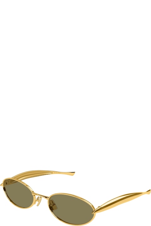 Bottega Veneta Eyewear for Kids Bottega Veneta Eyewear Bv1386s-006 - Gold / Green Lens Sunglasses