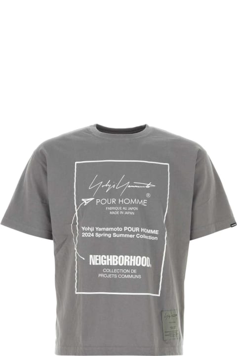 Yohji Yamamoto Topwear for Men Yohji Yamamoto Grey Cotton Yohji Yamamoto X Neighborhood T-shirt