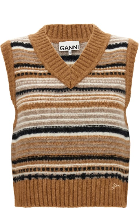 Ganni Coats & Jackets for Women Ganni Striped Vest